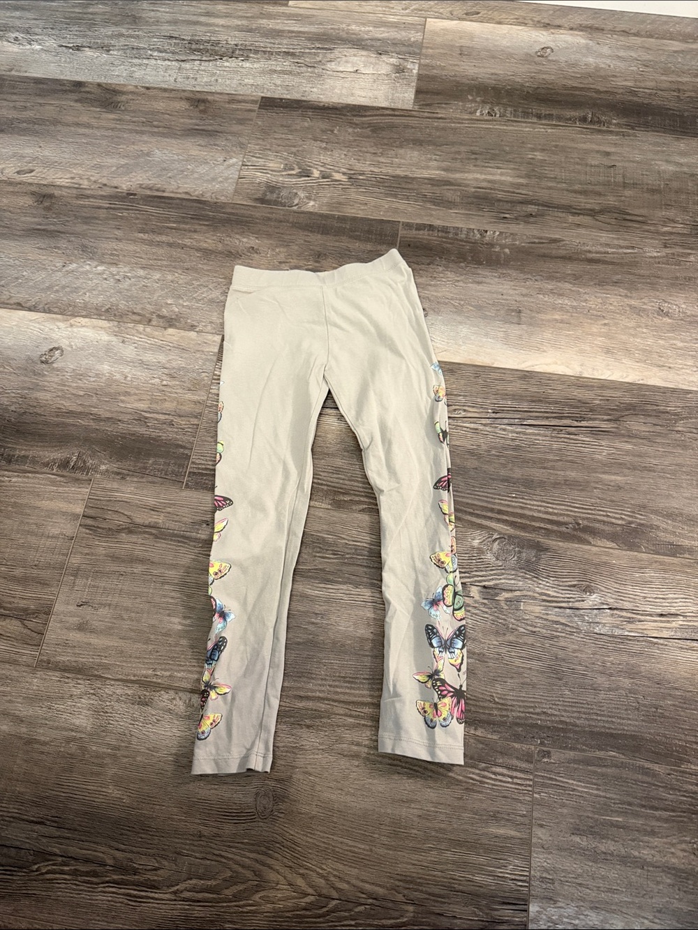 Gymboree Kids Butterfly Print Cream Leggings